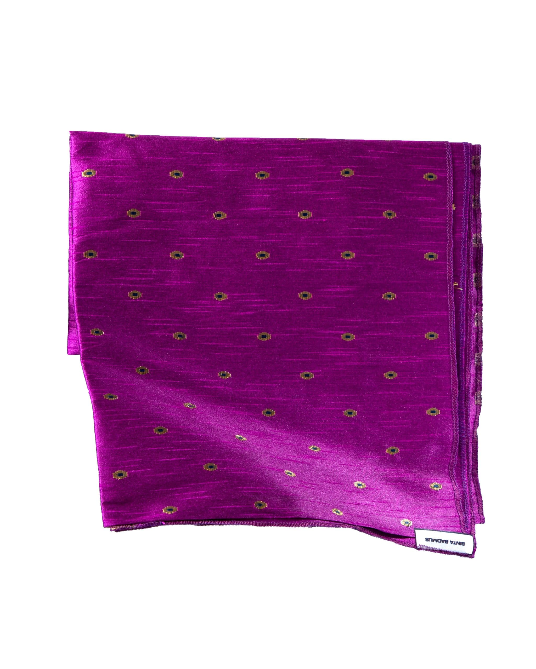 Polka Dot Embellished Raw Silk