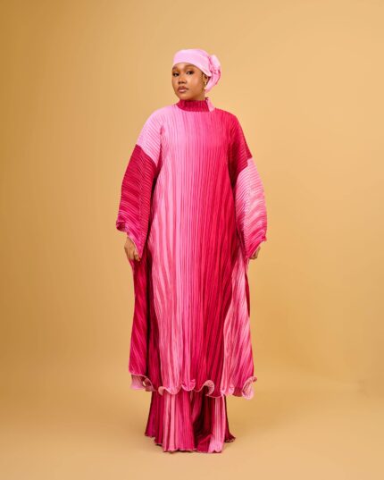 Pink Ombré Layali Silk Set