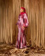 Mimi Drape Brocade Dress - Image 3
