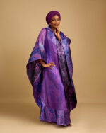 Didi Brocade Boubou in Purple - Image 2