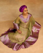 Didi Brocade Boubou in Onion - Image 2