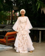 Farah Brocade Set in Ivory - Image 4