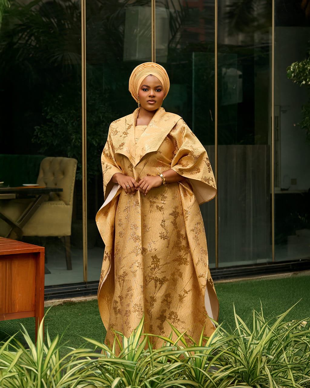 GIP_368 1 Nima Gold Brocade Boubou - Image 1