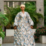 Zain Damask Boubou in Blue