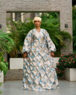Zain Damask Boubou in Blue