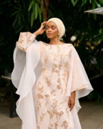 Farah Brocade Set in Ivory - Image 2