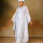 Didi Brocade Set in White & Silver