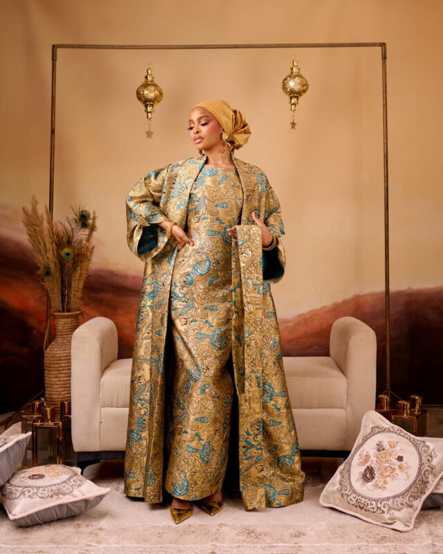 Jara Gold Brocade Jacket & Inner 3