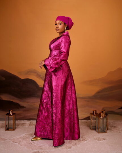 Sadau Magenta Brocade Boubou 3