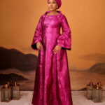 Sadau Magenta Brocade Boubou 4