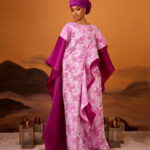 Zayn Jacquard Gown in Pink Magenta 1