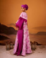 Zayn Jacquard Gown in Pink Magenta 4